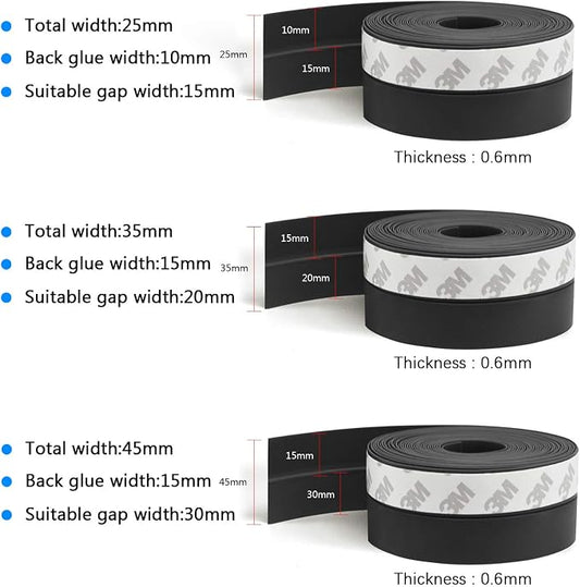 TAROSE Weather Stripping, 33 Feet Weather Seal Strip, Adhesive Silicone Tape - Image 2