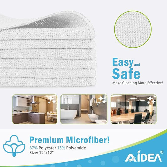 AIDEA Microfiber Cleaning Cloth-50PK, Soft Microfiber Towels - Image 2