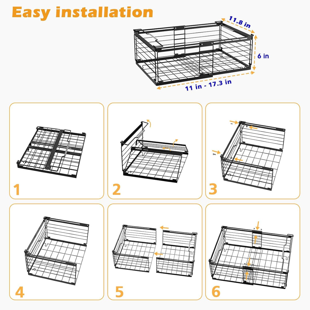 NADAMOO Expandable Chest Freezer Organizer, Stackable Wire Baskets