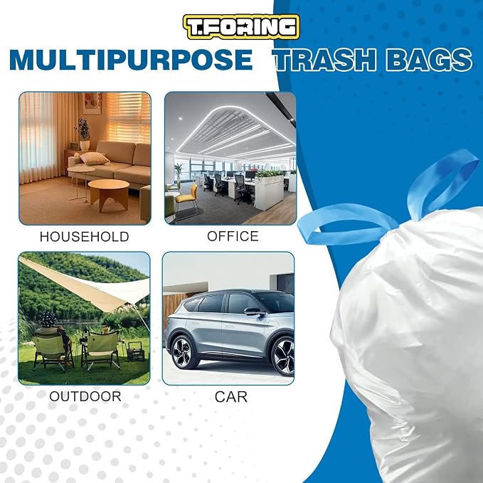 10-13 Gallon Trash Bags Drawstring 1.2 Mil - Image 6