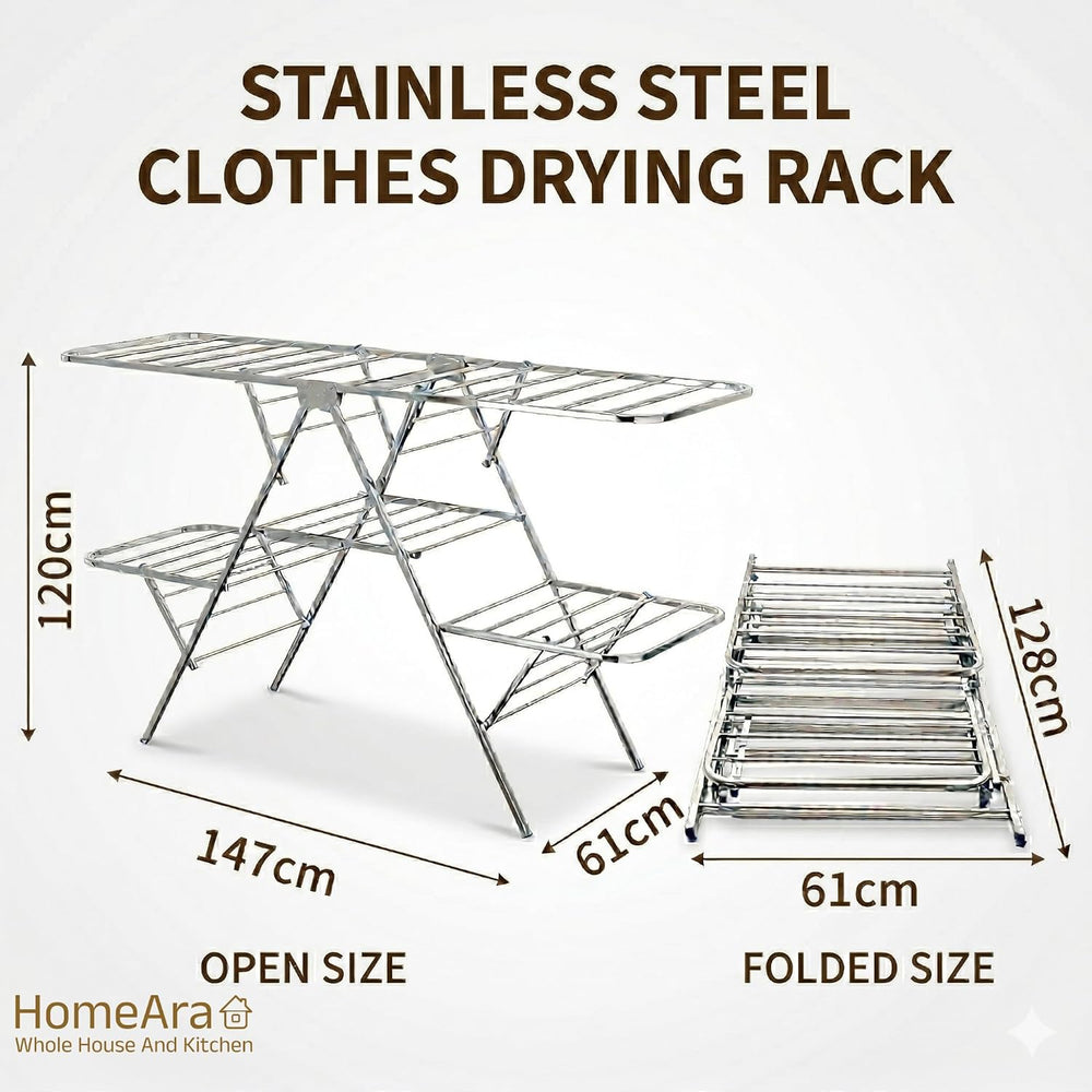 Stainless Steel Cloth Dryer Stand Design for Efficient Drying Space-Saving Fo...