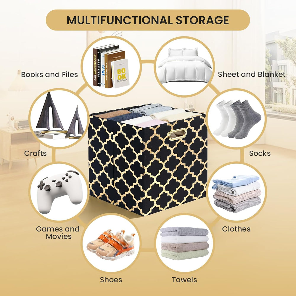 Posprica 11x11x11 Storage Cube Bins, Collapsible Storage Bins Fabric Storage ...
