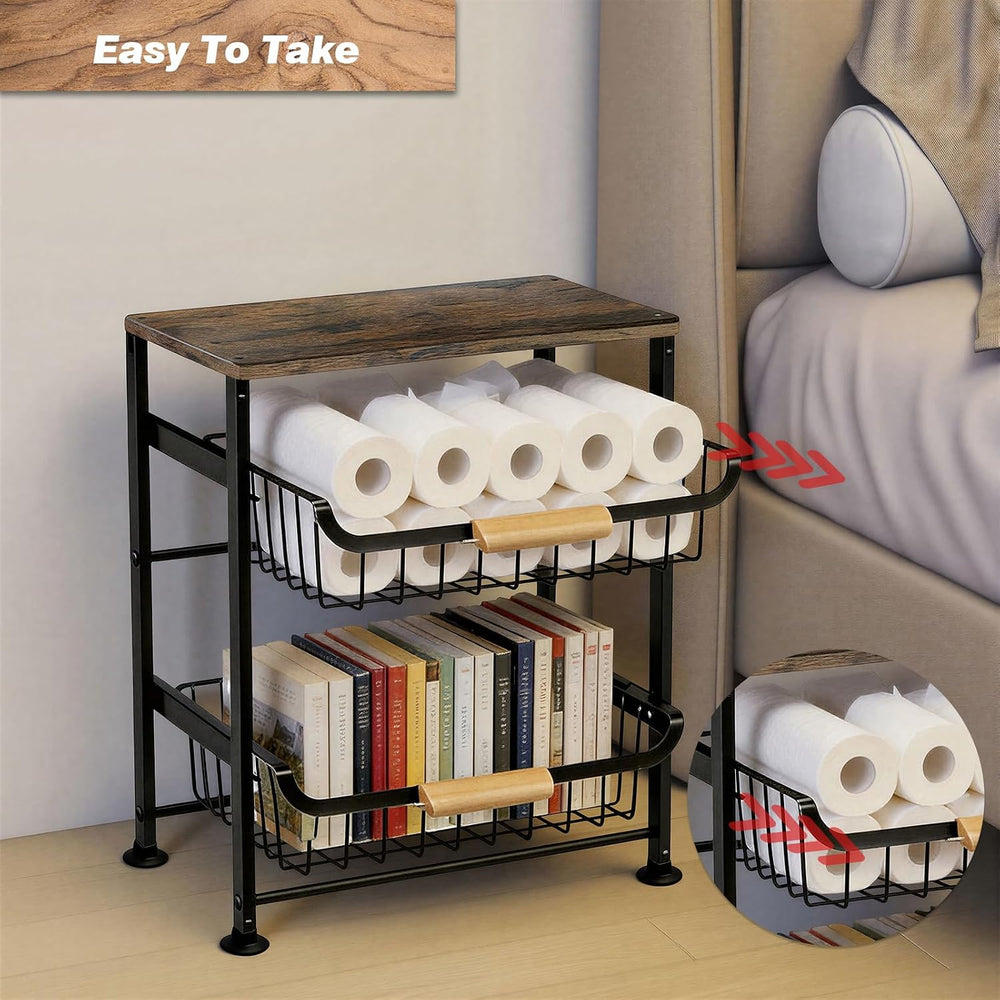 3-Layer Fruit Basket Kitchen Food Organizer and Rack Rolling Pantry Kitchen C...