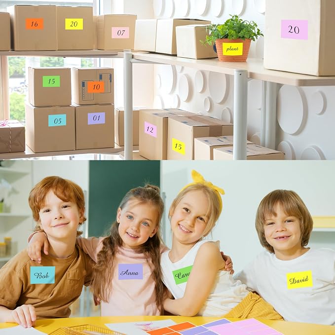 STARLIBOO Colored Labels Stickers, 3 x 2 Inch Rectangular Moving Labels - Image 7