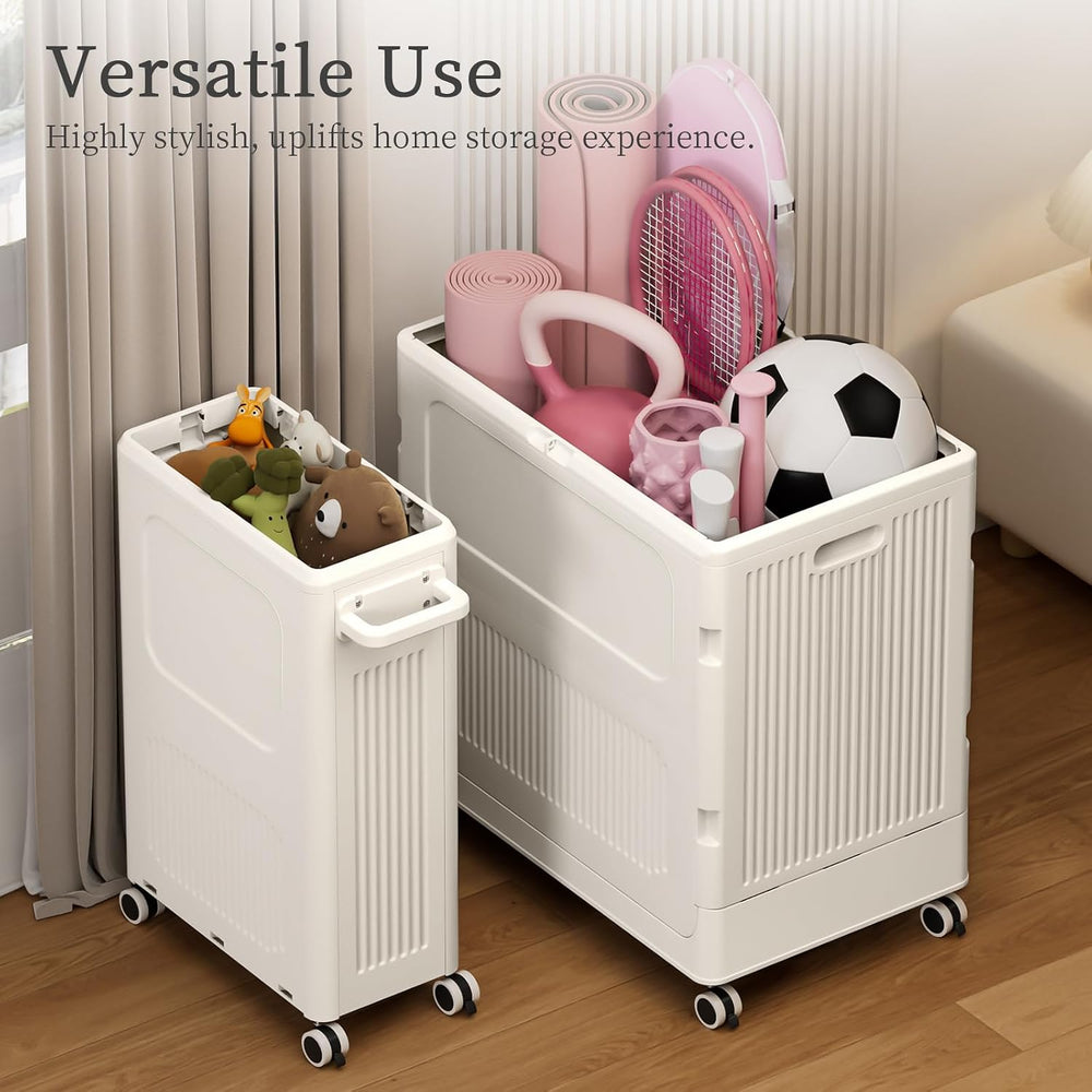 130L Rolling Laundry Hamper with Lid Laundry Basket