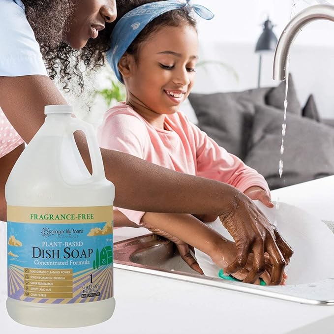 Ginger Lily Farms Botanicals Plant-Based Liquid Dish Soap, Concentrated Formula - Image 6