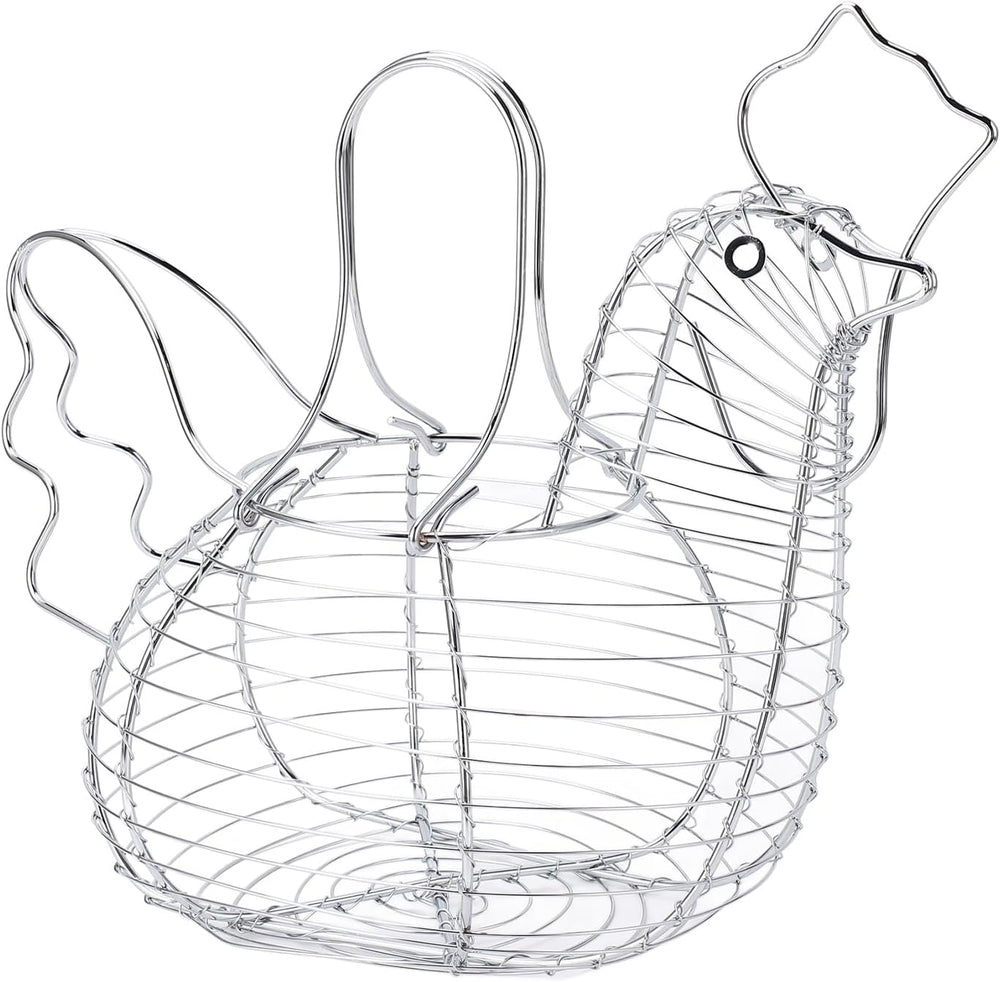 Chicken Shaped Egg Basket Fruit Storage Wire Basket for Home Kicthen