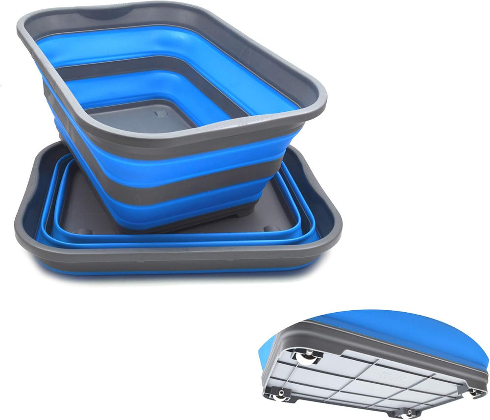 SAMMART Set of 2-40L (10.5 Gallon) Collapsible Plastic Laundry Basket-Pop Up ...