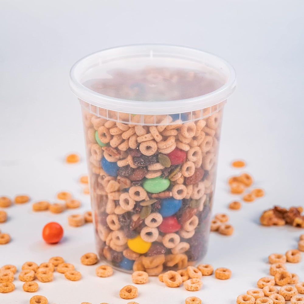 EDI [32 OZ, 40 Sets Plastic Deli Food Storage Containers with Airtight Lids |...