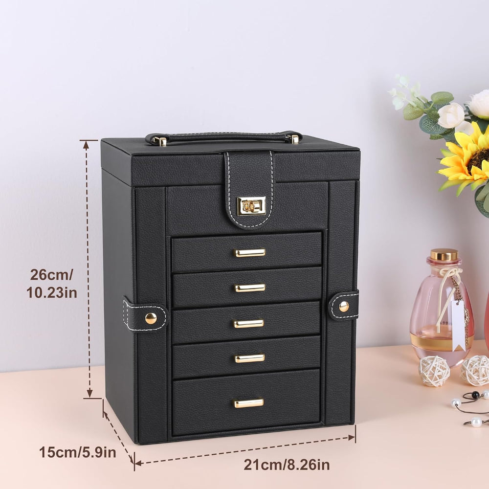 Kendal Jewelry Box, 6-Layer Jewelry Storage Organizer for Necklace Bracelet R...