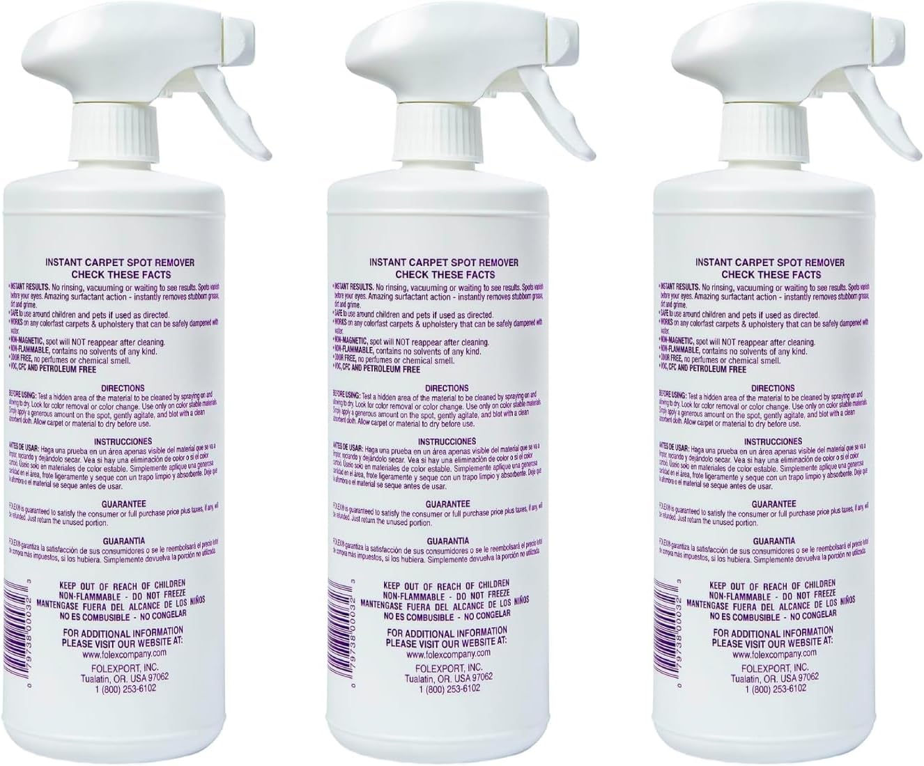 Folex Inst Carpt Spot Rmvr, 32 Ounce, pack of 3