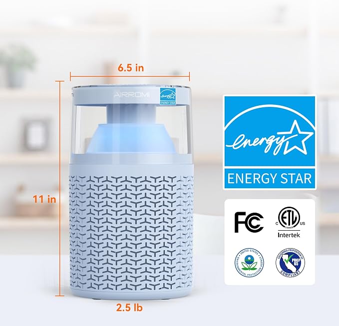 AIRROMI Air Purifiers for Bedroom Home, Activated Carbon Filter Cleaner - Image 9