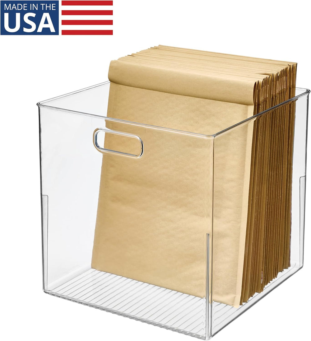iDesign Large Cube Pantry Storage Bin Organizer, Clear