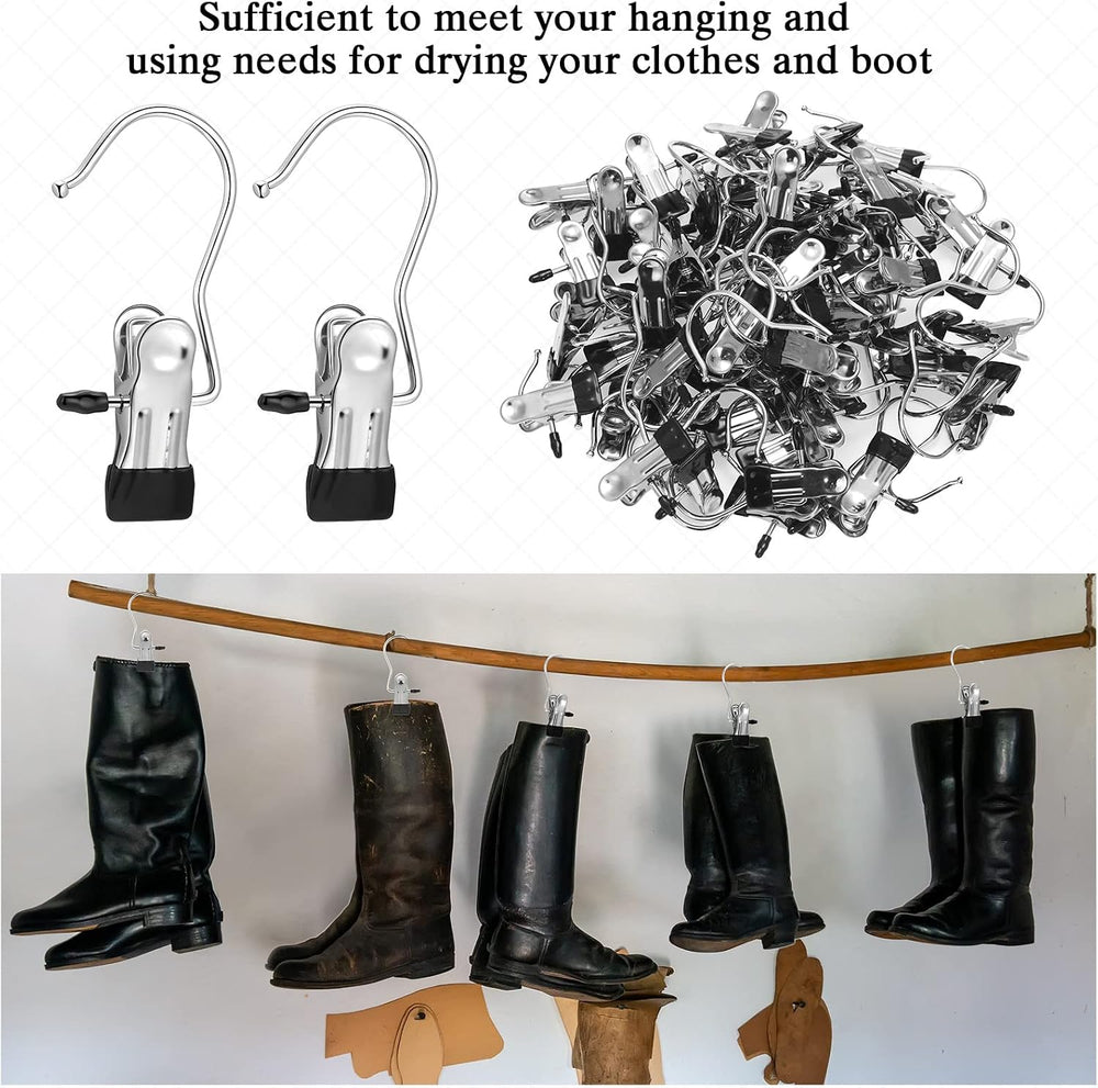 Yinder Boot Hangers Clips Laundry Hooks Hanging Stainless Steel Clothes Pins ...