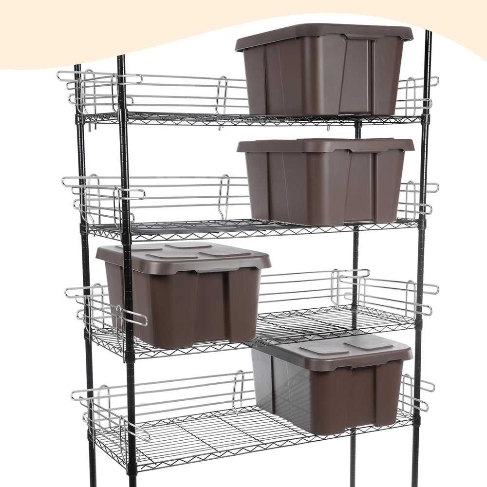 MorningRo 6 Pcs Silver Chrome Wire Shelf Ledge, 18" L x 4" H