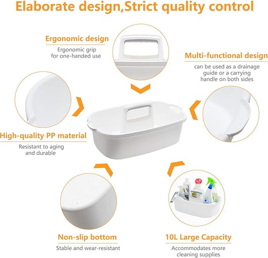 2 Pack Multi-Purpose Plastic Cleaning Caddy - Image 2