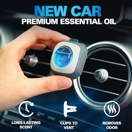 Air Jungles New Car Scent Car Air Freshener Clip, 6 Vent Clips, 4ml Each - Image 2
