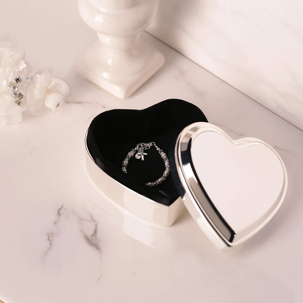 Cherished Moments Personalized Baptism Jewelry Box, Heart Keepsake