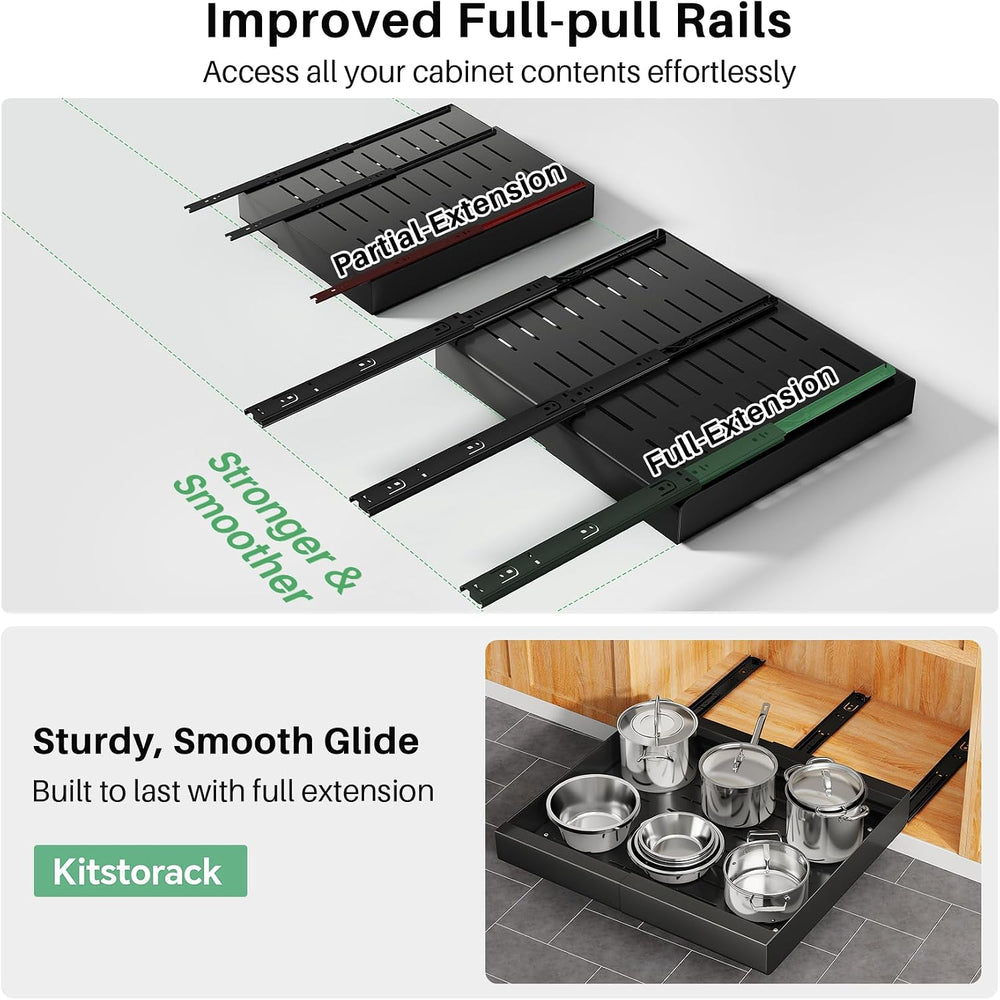 Pull out Cabinet Organizer, Expandable(12"-20") Heavy Duty Slide ou...