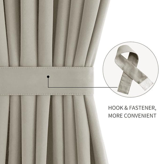 DWCN French Door Curtains – Rod Pocket Thermal Blackout Curtain - Image 2
