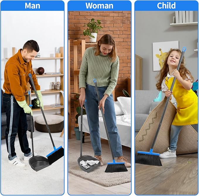 Broom and Dustpan Set ,Long Handle Broom - Image 7