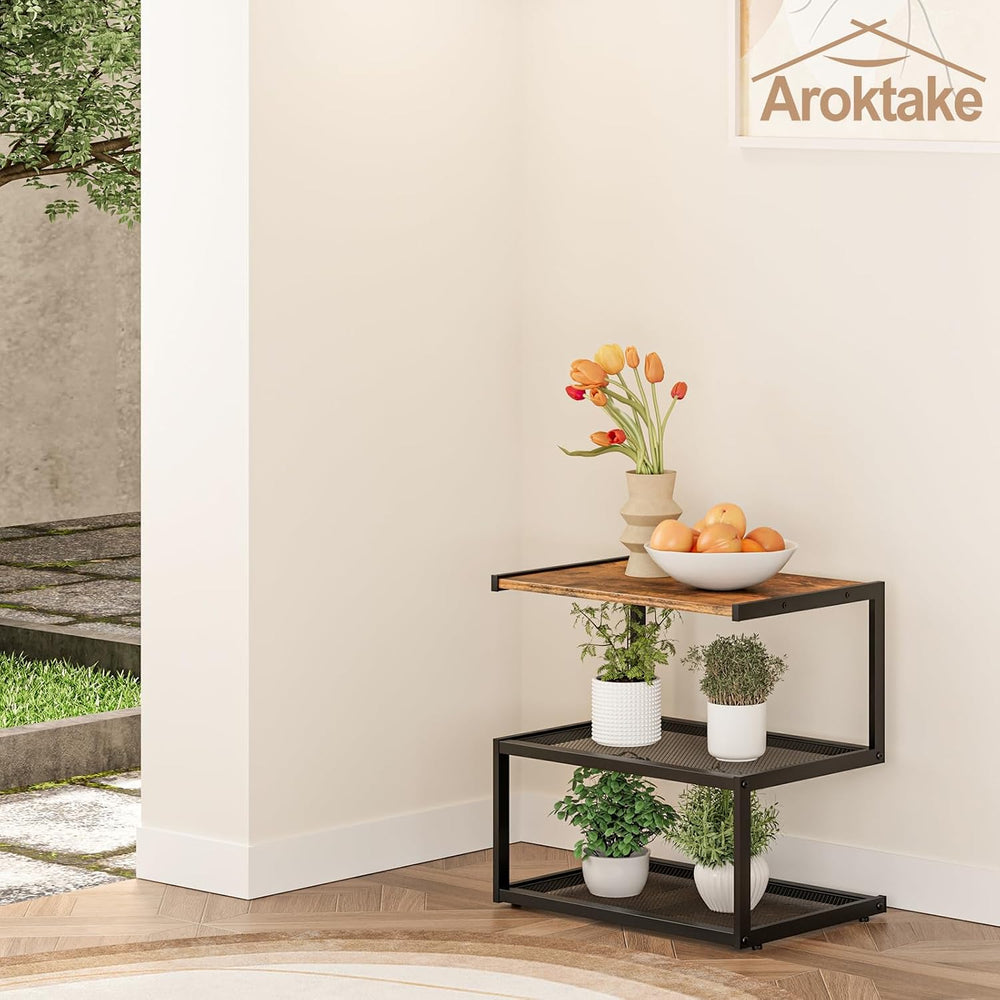 Small Shoe Rack for Entryway, 5-Shaped 3-Tier Shoe Storage Shelf