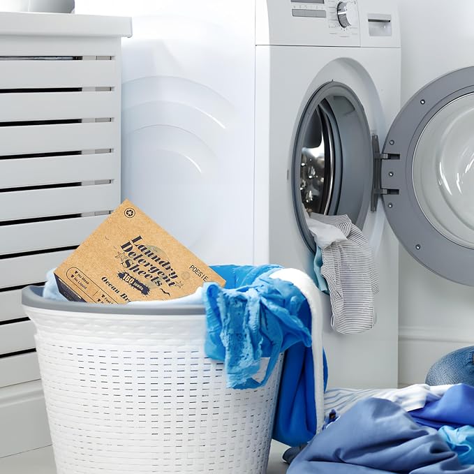 Poesie Laundry Detergent Sheet Ocean Breeze Scent 160 Loads Portable - Image 6