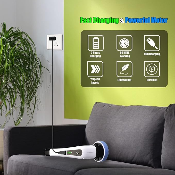 Electric Spin Scrubber, FARI Shower Cleaning Brush - Image 6
