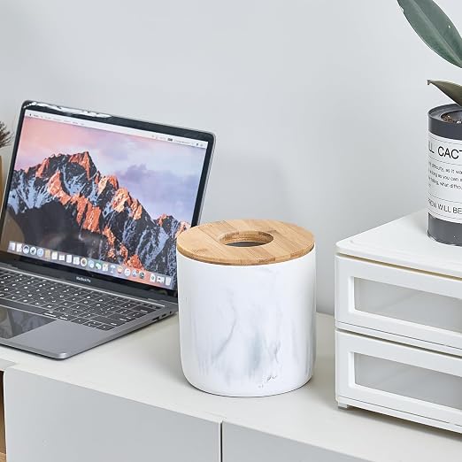 Polytree Marble White Mini Trash Can - Image 8