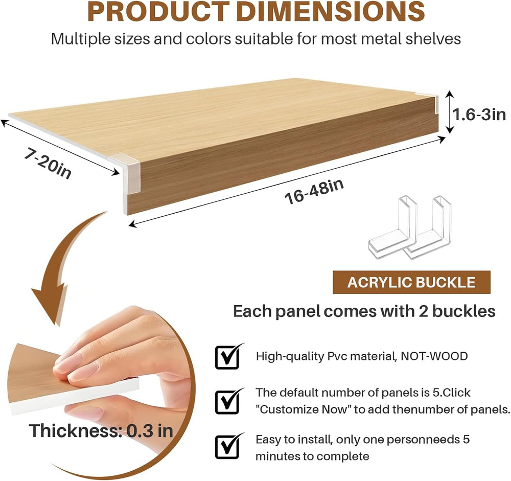 4 Pcs Custom Size Wire Shelf Covers for Pantry, Preventing Leakage of Items &...
