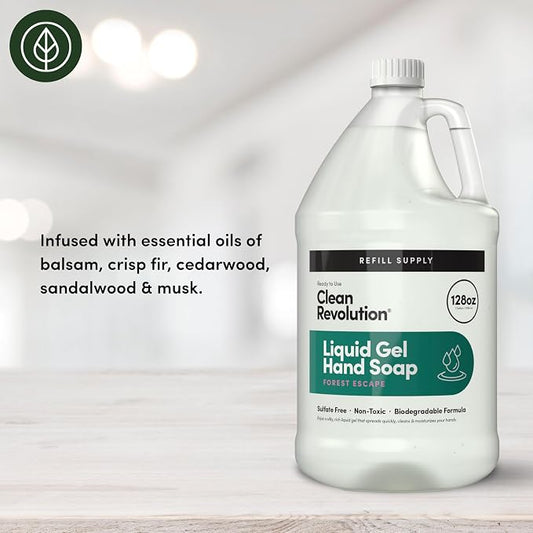 Clean Revolution Liquid Gel Hand Soap, Silky Rich Liquid, Quick Lather - Image 2