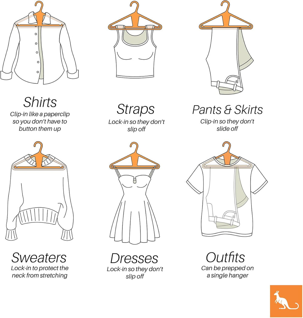 Kangaroo™ Space Saving Suit Hangers for Men, Outfit Organizer for Multiple Sh...