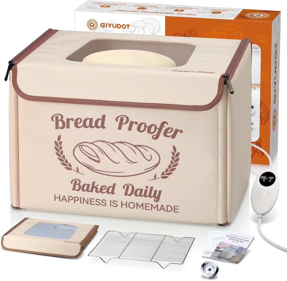Folding Bread Proofing Box with 50-113℉ Temp Control & 48H Timer, Dough P...