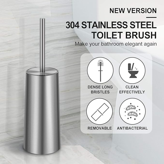 Toilet Brush and Holder, 2 Pack Toilet Brush - Image 6
