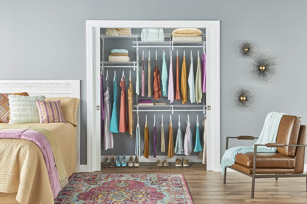 ClosetMaid ShelfTrack Wire Closet Organizer System, Adjustable from 4 to 6 Ft...