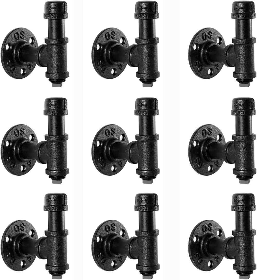 Bathroom Towel Hooks for Hanging 9 Pack Vintage Industrial Pipe Towel Holder ...