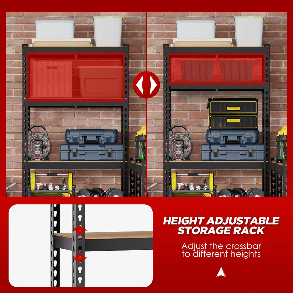 BestOffice 5 Tier Storage Shelves Adjustable Garage Shelves 15.7" D x 35...