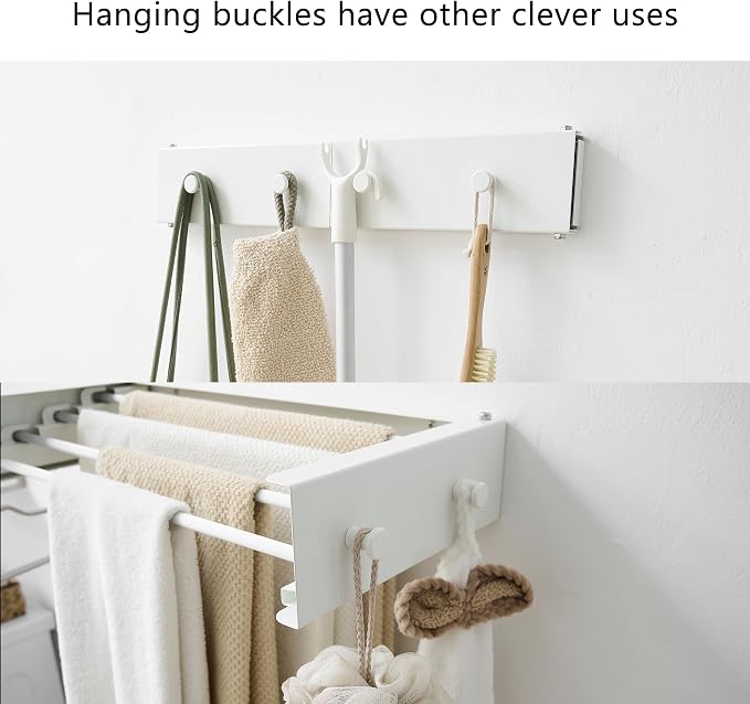 Clothes Drying Rack, Laundry Hanger Dryer Rack, Wall Mounted Drying Rack