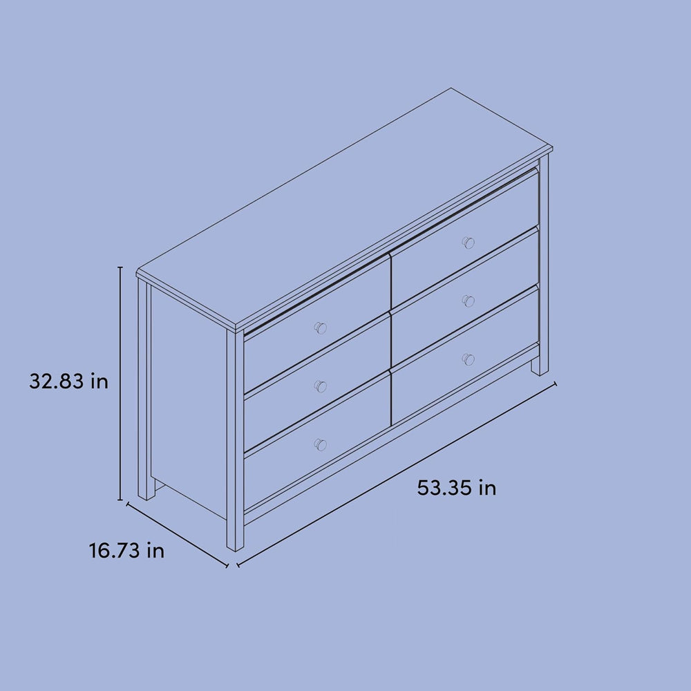 Storkcraft Alpine 6-Drawer Dresser, Driftwood