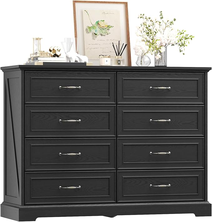 8 Drawer Dresser for Bedroom, Rustic Farmhouse Dresser - Image 8