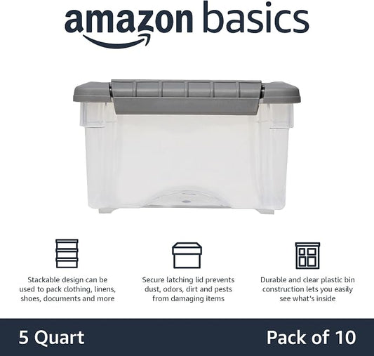 Amazon Basics Plastic Storage Containers - Image 2