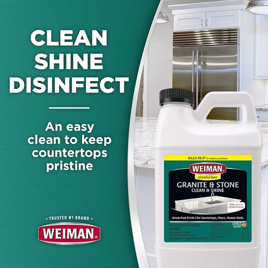 Weiman Disinfecting Granite Daily Clean & Shine Refill, 64 Oz - Image 2