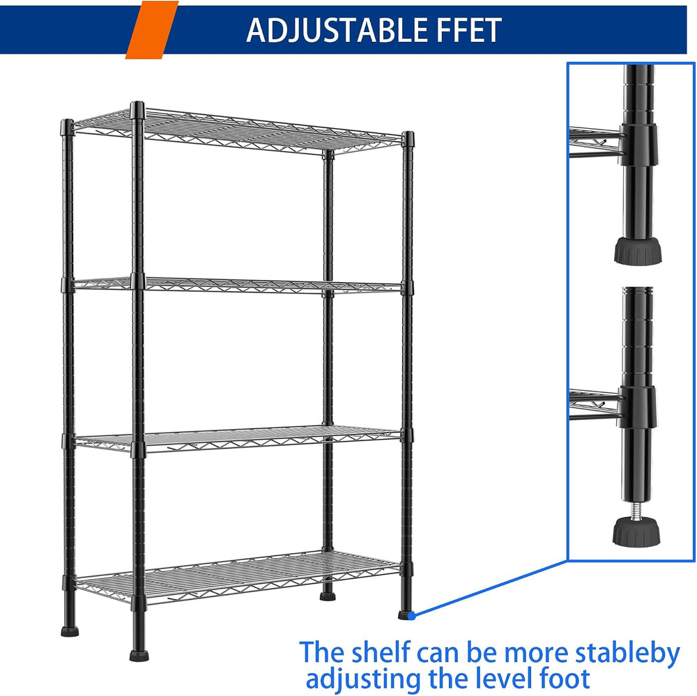 REGILLER 4-Wire Shelving Metal Storage Rack Adjustable Shelves,Standing Stora...