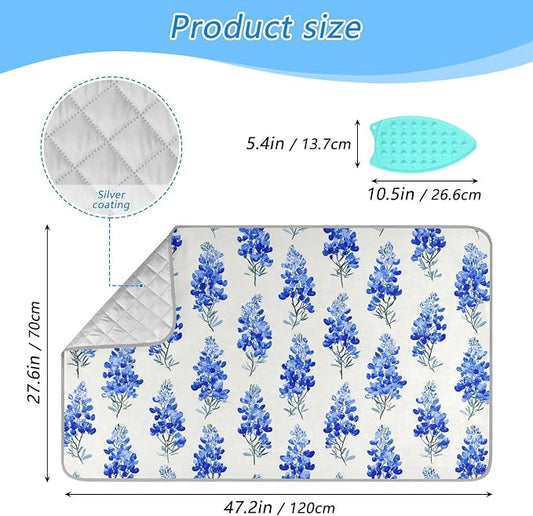 Watercolor Bluebonnets Ironing Mat - Image 2
