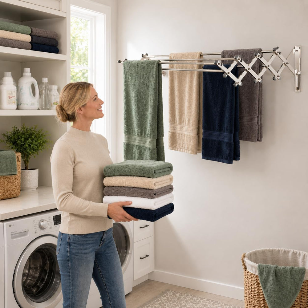 Smartsome Wall Mounted Clothes Drying Rack | Adjustable to Fit Your Space | 2...