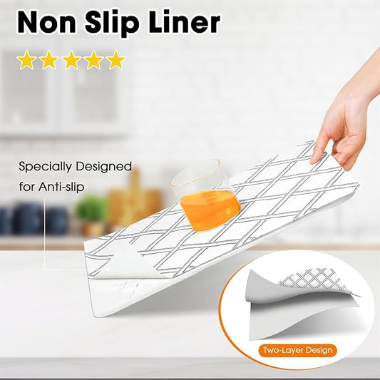 Drawer and Shelf Liner for Kitchen Cabinets Non-Adhesive, Non-Slip Cabinet - Image 2