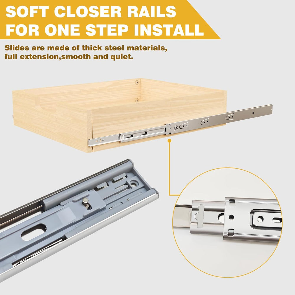 Pull Out Cabinet Organizer, 17''W×21''D×16''H Soft Cl...