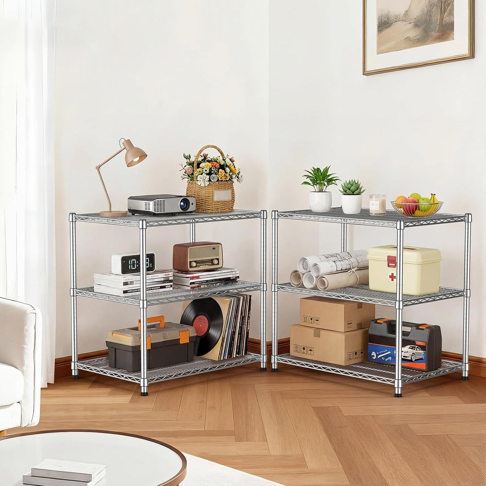 24"Depth Metal Wire Shelving Unit Storage Shelves Adjustable Kitchen she...