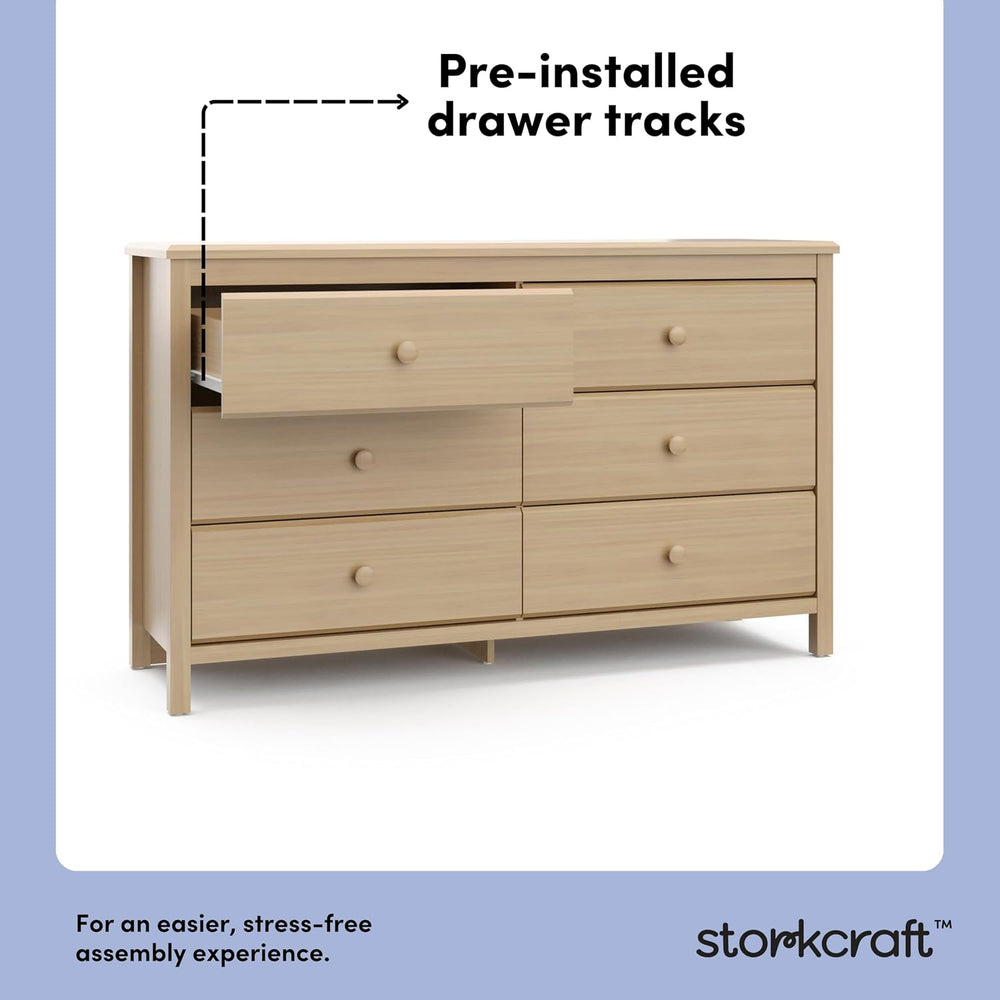Storkcraft Alpine 6-Drawer Dresser, Driftwood