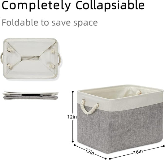 DULLEMELO Storage Baskets for Organizing 16x12x12 Large Fabric Storage Bins - Image 2
